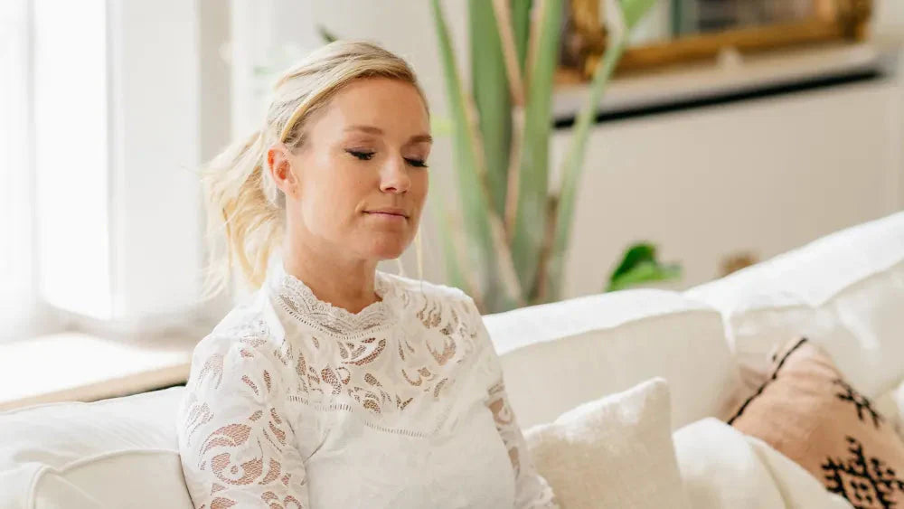 woman being mindful